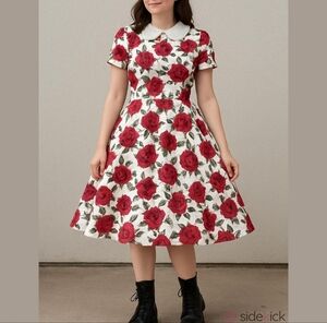 MOON vintage pin-up floral dress